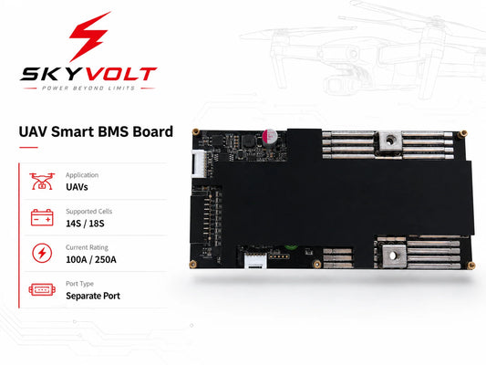 SKYVOLT 14S/18S 250A UAV Smart BMS Board (Separate Port)