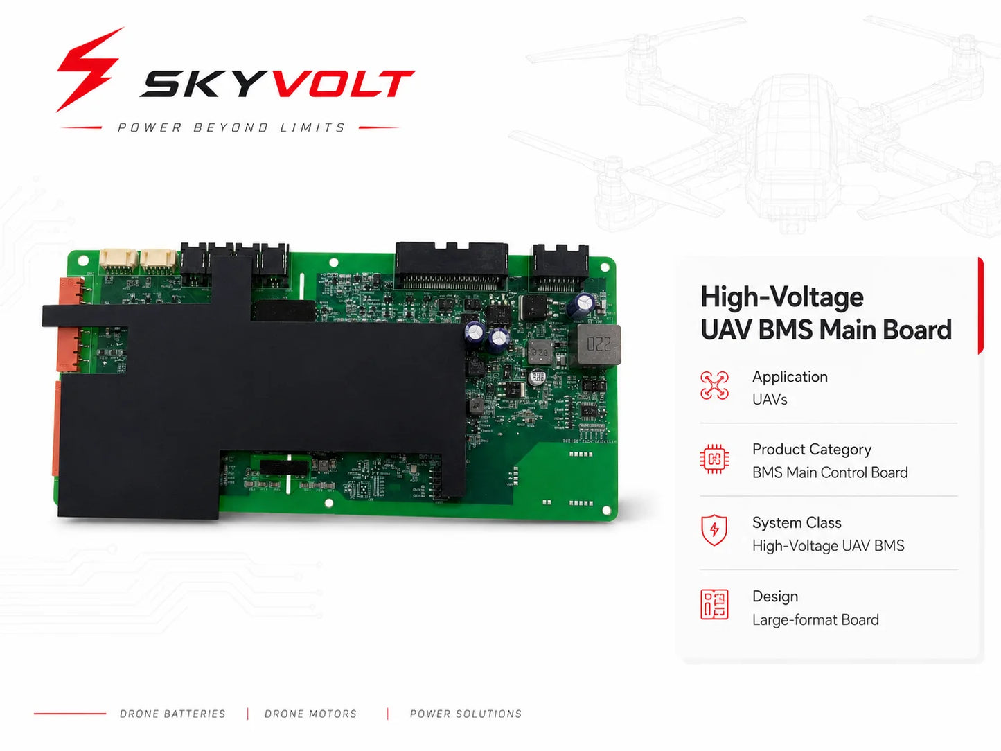 SKYVOLT High-Voltage UAV BMS Main Control Board - Industrial UAV Battery Solution