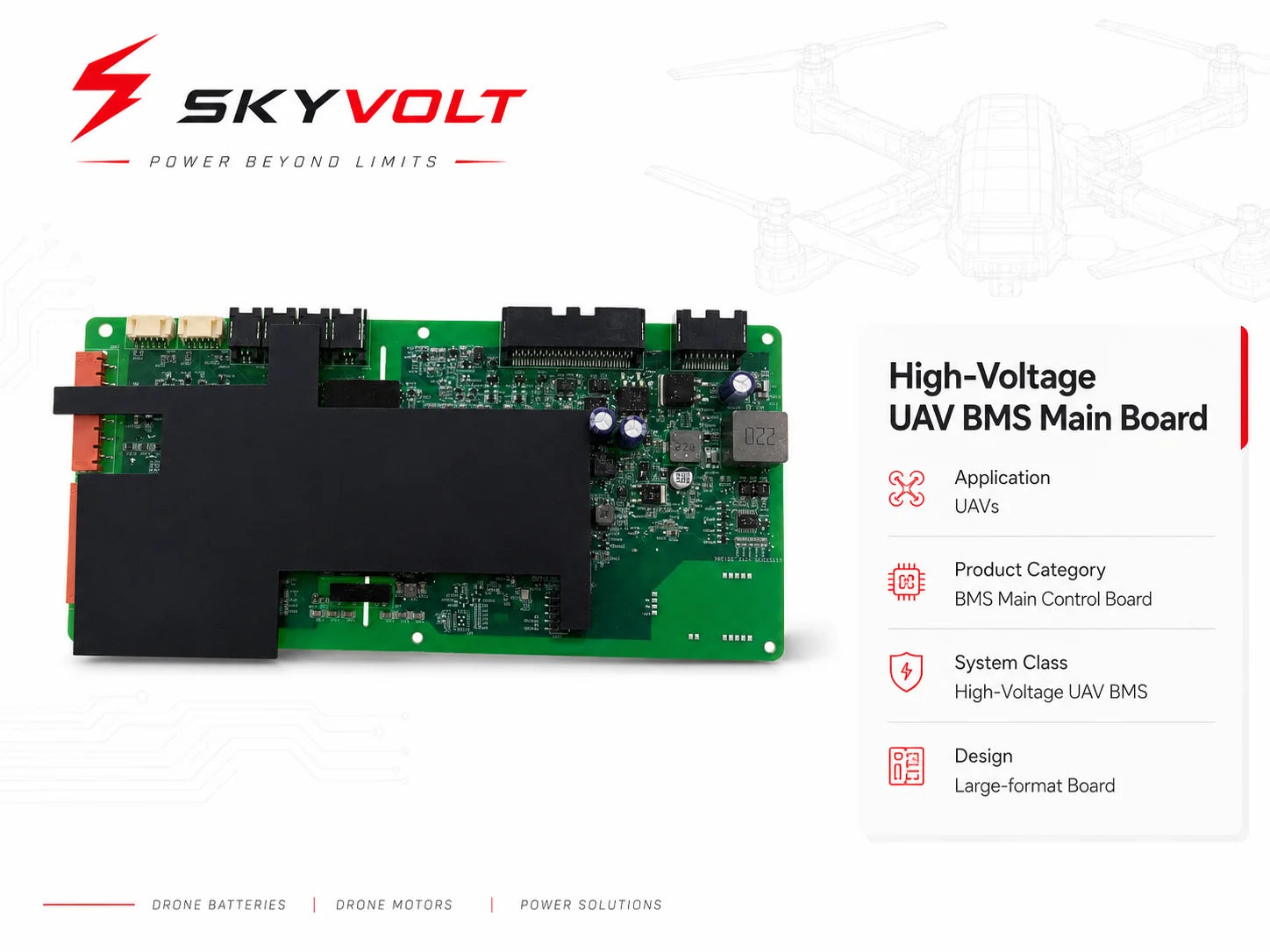 SKYVOLT High-Voltage UAV BMS Main Control Board - Industrial UAV Battery Solution